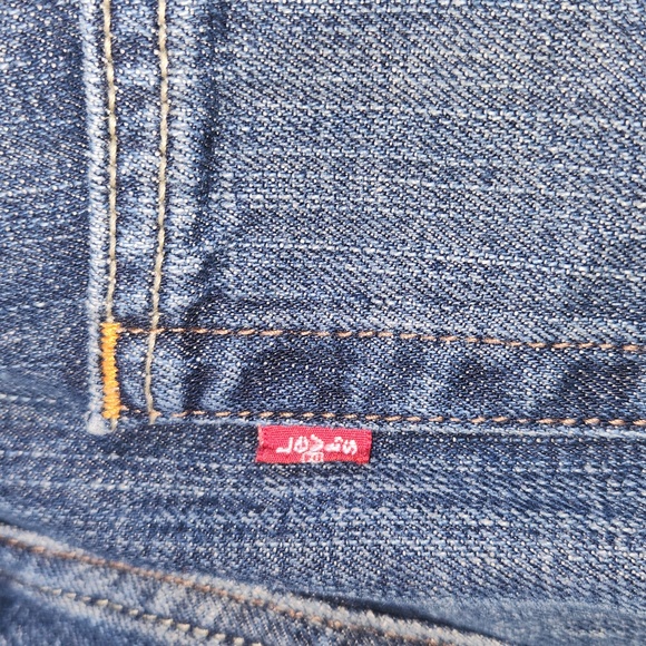 LEVI'S 569 MENS JEANS SIZE W36 L30 WASHED BLUE DENIM - Picture 3 of 9